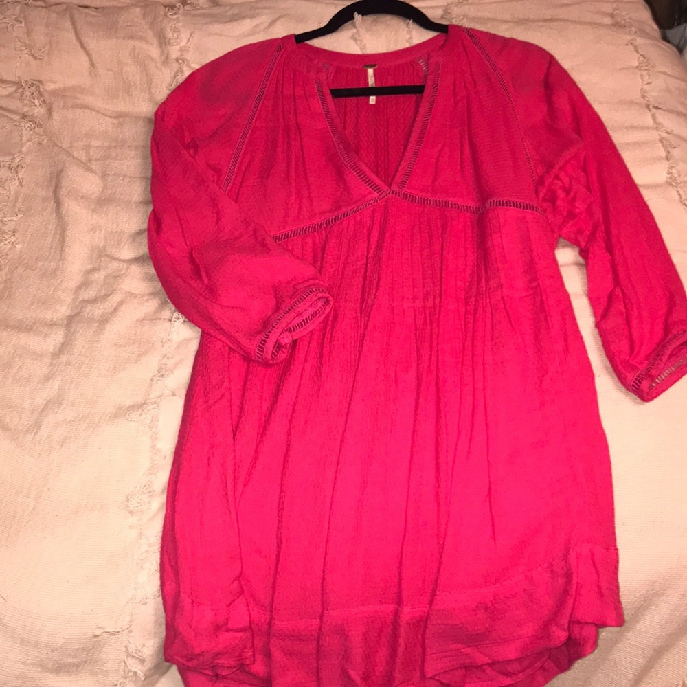 FREE PEOPLE hot pink dress!!